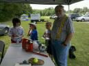 Bob, W8ERD doing a demonstration of the tennis ball launcher for some interested participants!